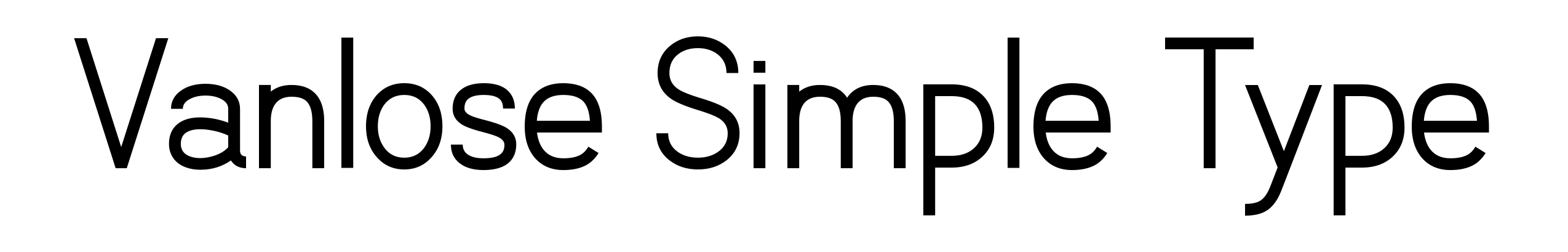 Vanlose Simple Type